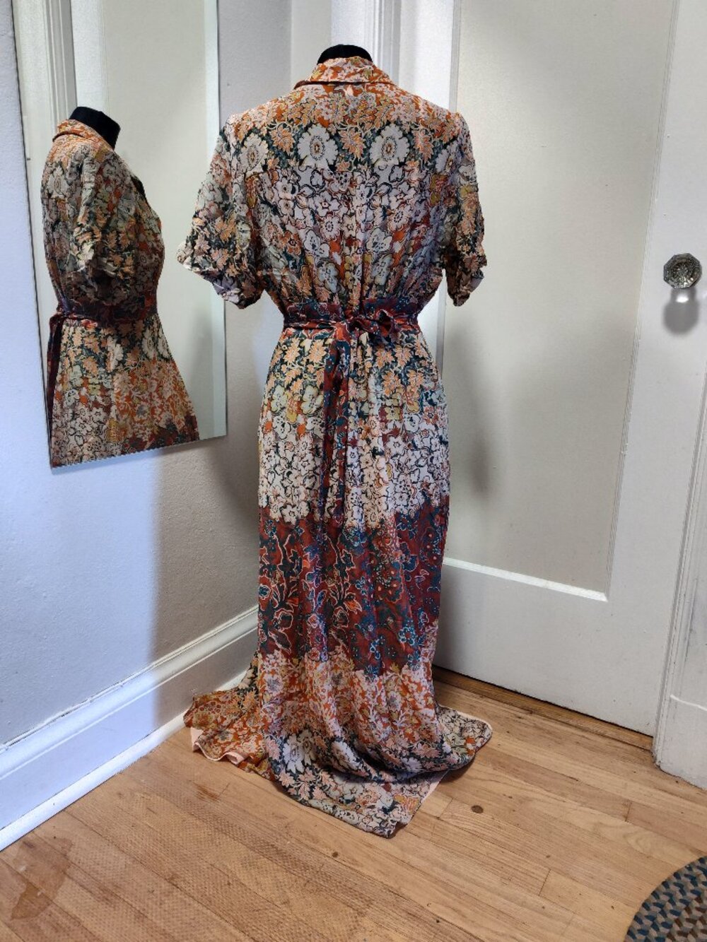 Floral Silk Maxi Dress Moulinette Soeurs - Picture 7 of 9